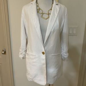 Michael Kors 100% Linen White Blazer